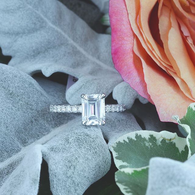 Emerald Shaped Diamond Engagement Rings