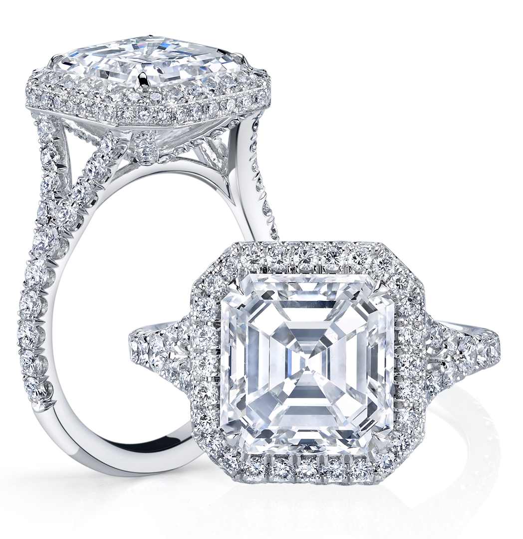 KJ5 Asscher-Cut Diamond Engagement Ring