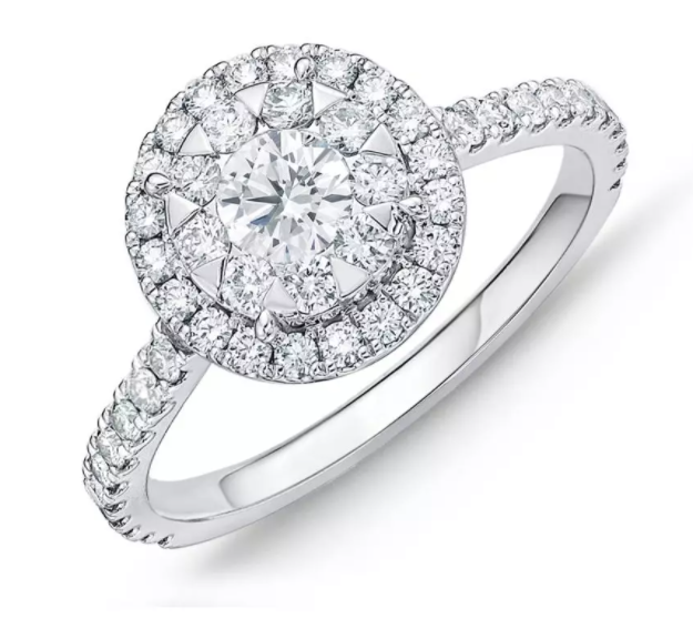 Memoire Diamond Cluster Engagement Ring