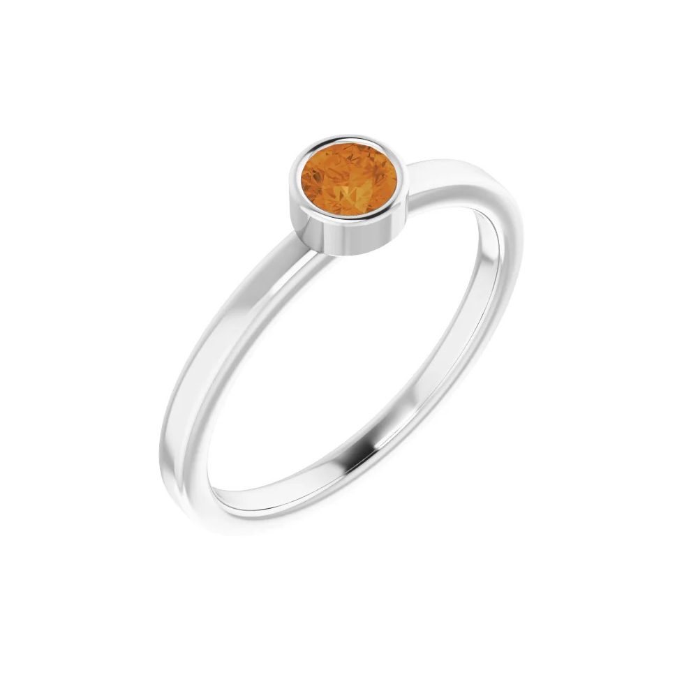 King Jewelers Bezel Set November Birthstone Ring