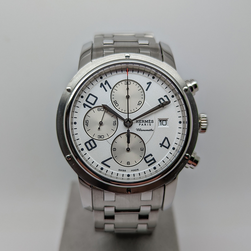 Pre Owned Hermes Clipper Chronograph Watch | King Jewelers